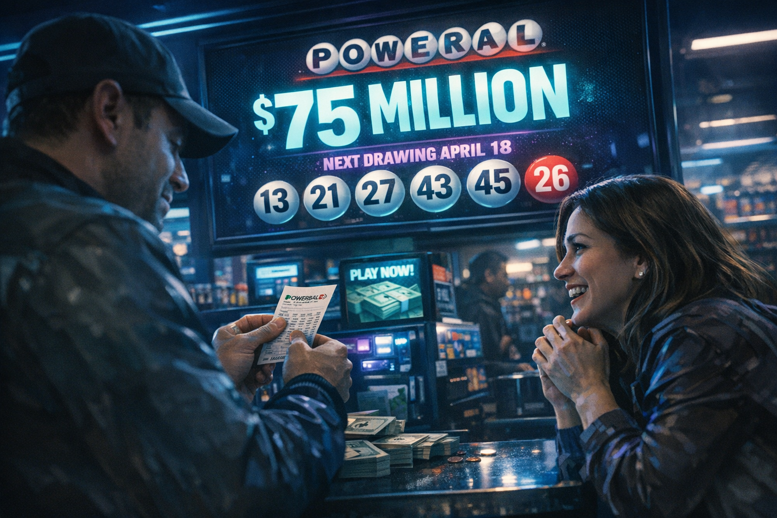 Powerball Jackpot Climbs to $75 Million for April 18 Drawing After Rollover